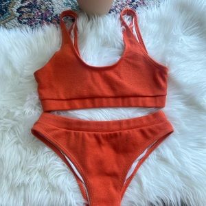 Orange 🍊 high waisted bikini